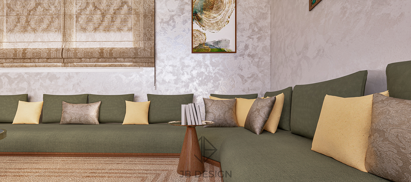 3D architecture designer Interior interior design  modern moroccanmajlis Render salon design salonmarocain