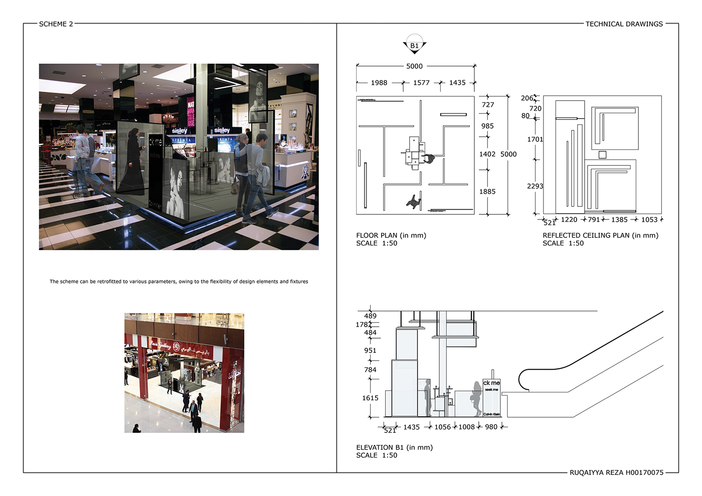 CK Calvin Klein Concession Retail Interior Architecture pop up perfume minimal dubai model Model Making