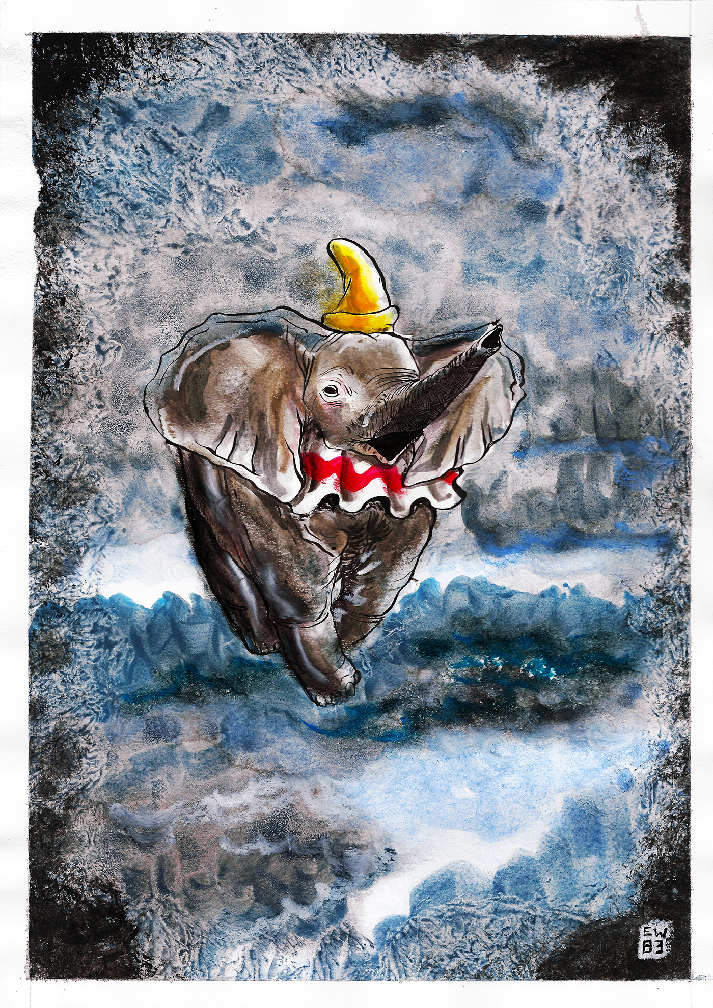 disney robinhood Dumbo ew83 donaldduck epic watercolour ILLUSTRATION  draw
