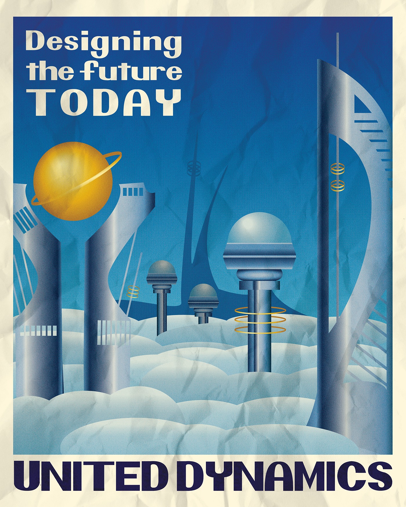 Retro future ads retro futuristic Space  United Dynamics