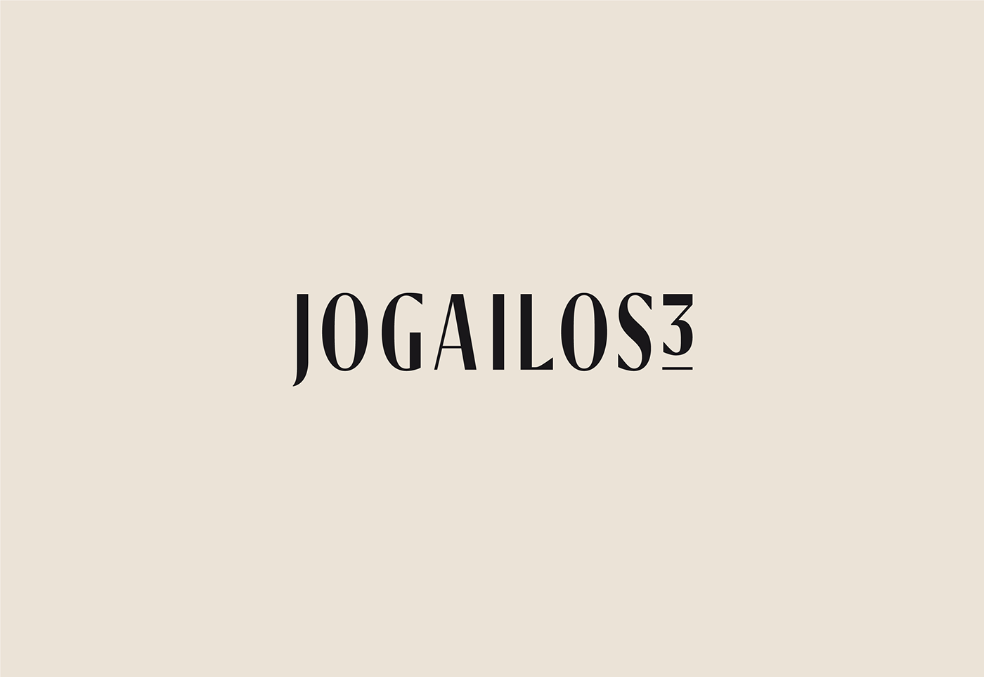 Residence jogailos3 branding  identity wordmark artdeco modern sign logowordamrk luxury