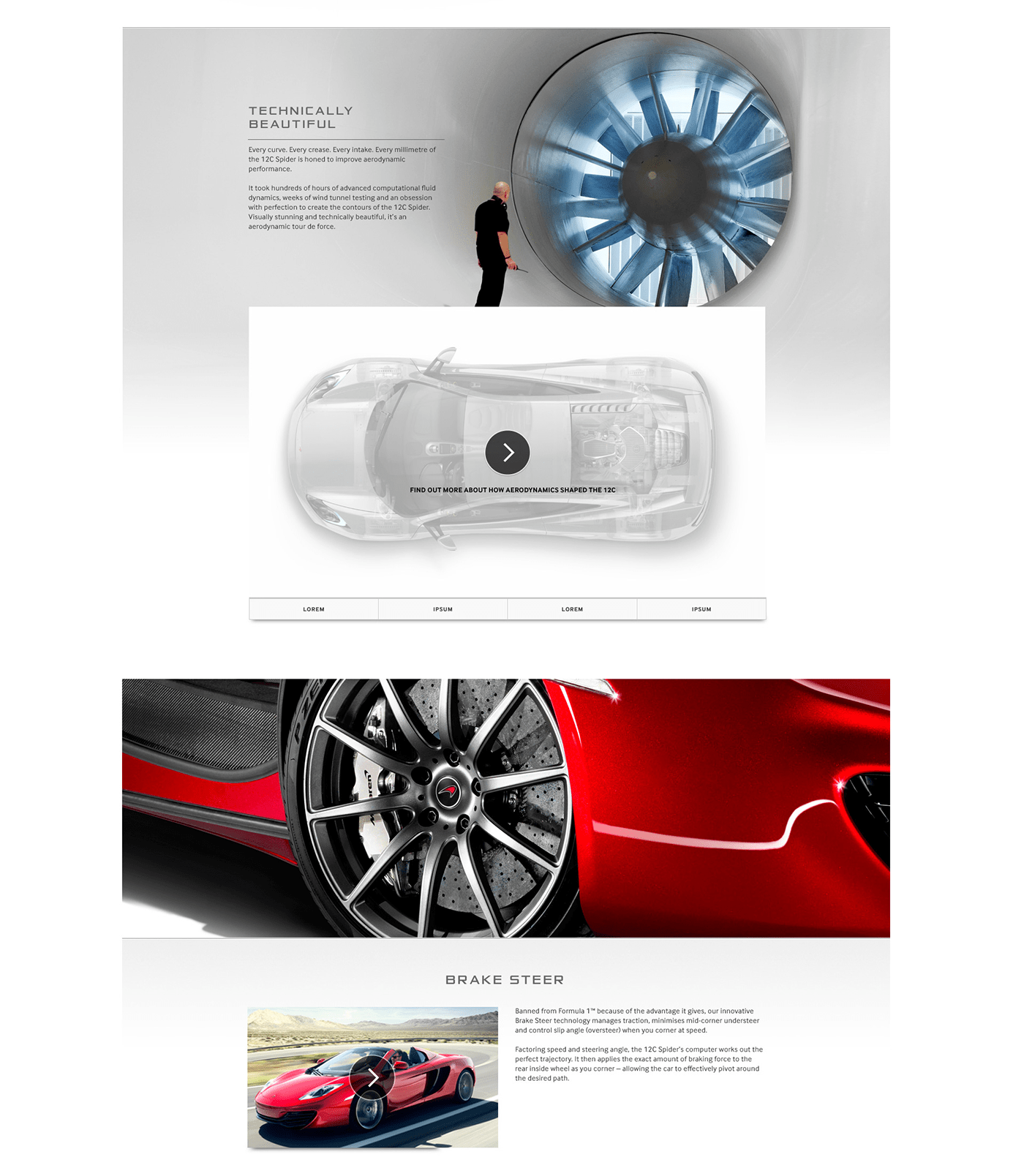 McLaren supercar automotive   branding  FERRARI hmi interactive lamborghini UI Website