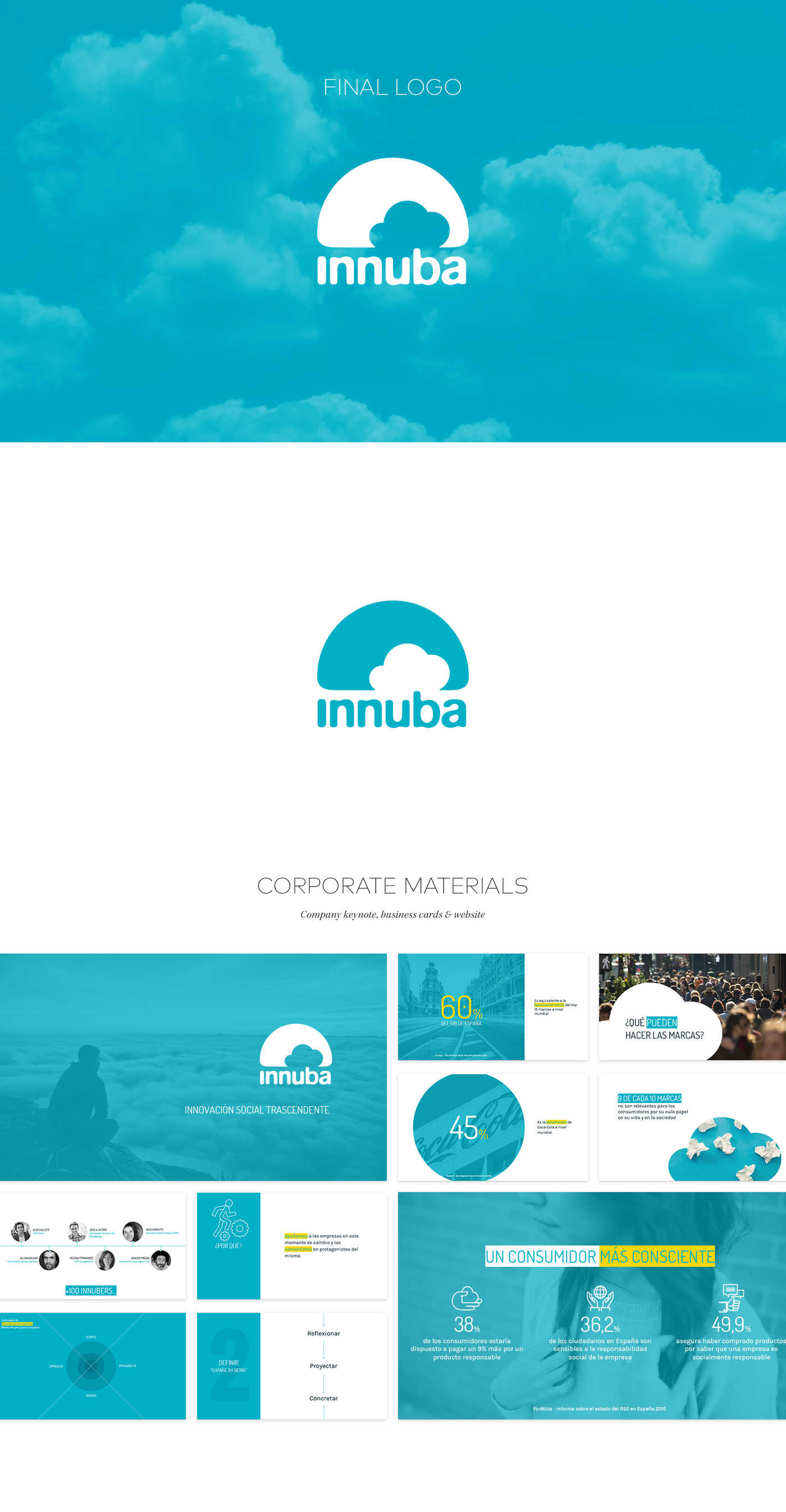 cloud social aqua presentation design Logo Design Website Design inspiration