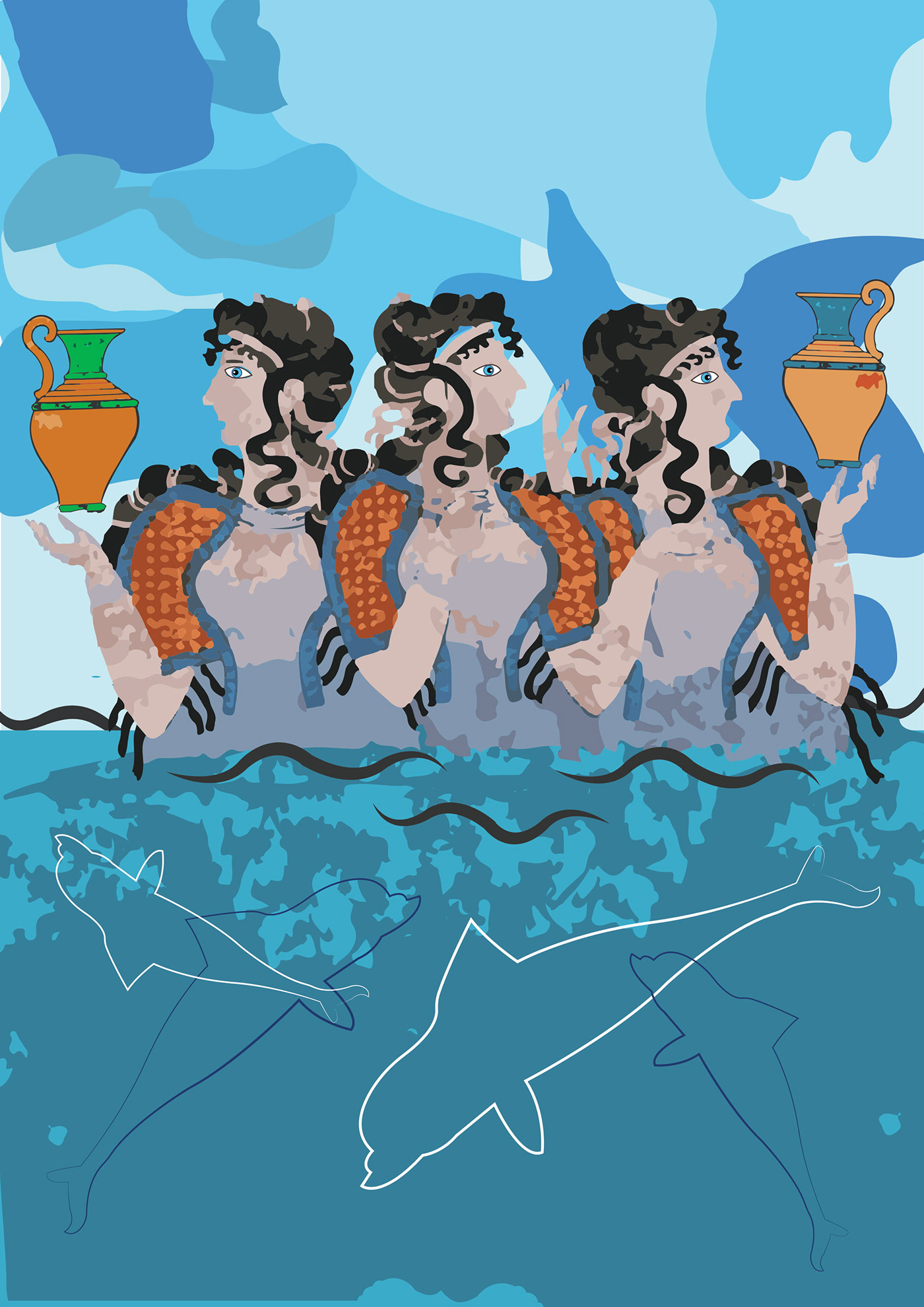 art Colourful Digital Art digital Digital Art  Digital Artwork digital artworks minoan Minoan art Minoan Civilization minoans