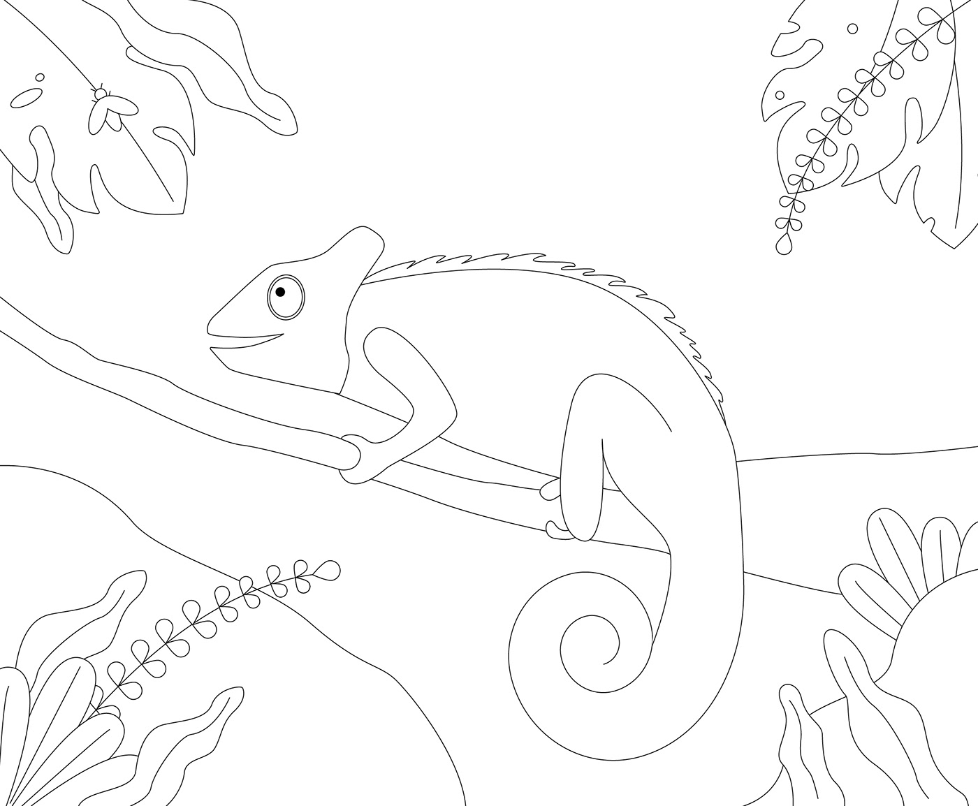 BEERSTAND chameleon Character ILLUSTRATION  Mockup pink vector