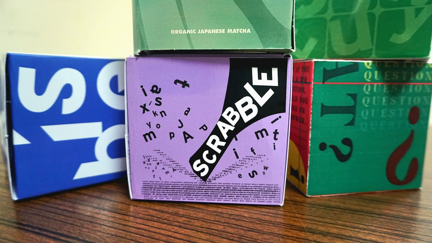 design scrabble game typography   package packaging design Mockup adobe illustrator designer box