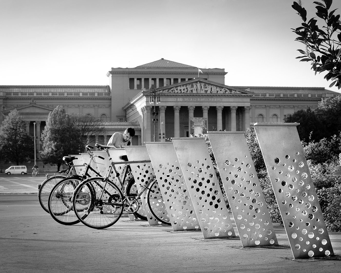 bikerack budapest Competition steel Bicycle World Heritage Site comfort KUNSTHALLE Urban Design public furniture