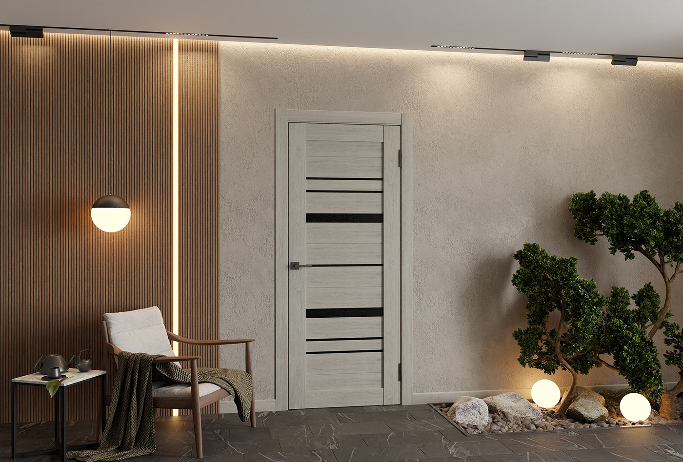 indoor 3d modeling Vizualization japanese style Style room design modern light Render visualization