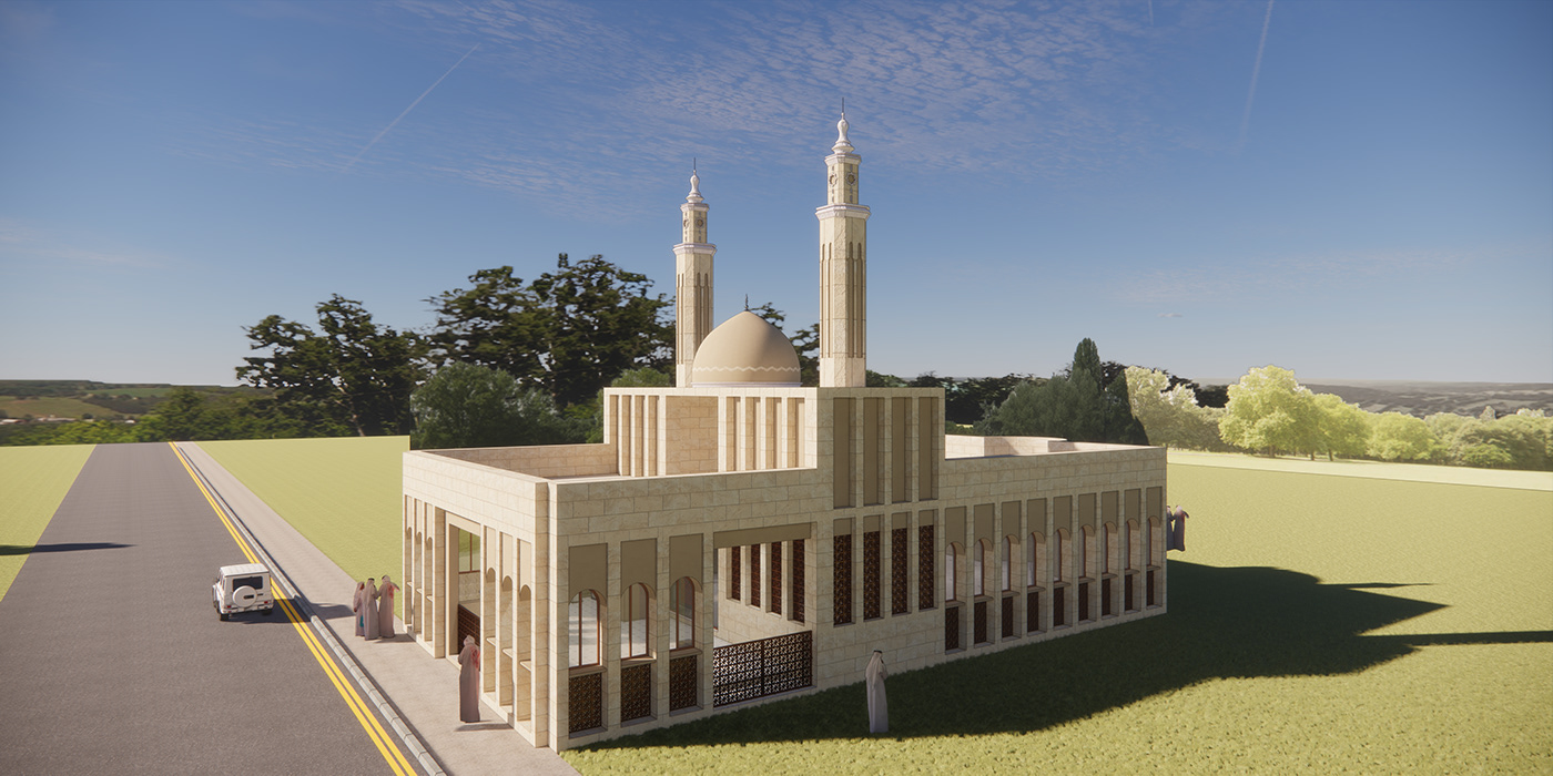 Mosque Design architecture interior design  visualization Render