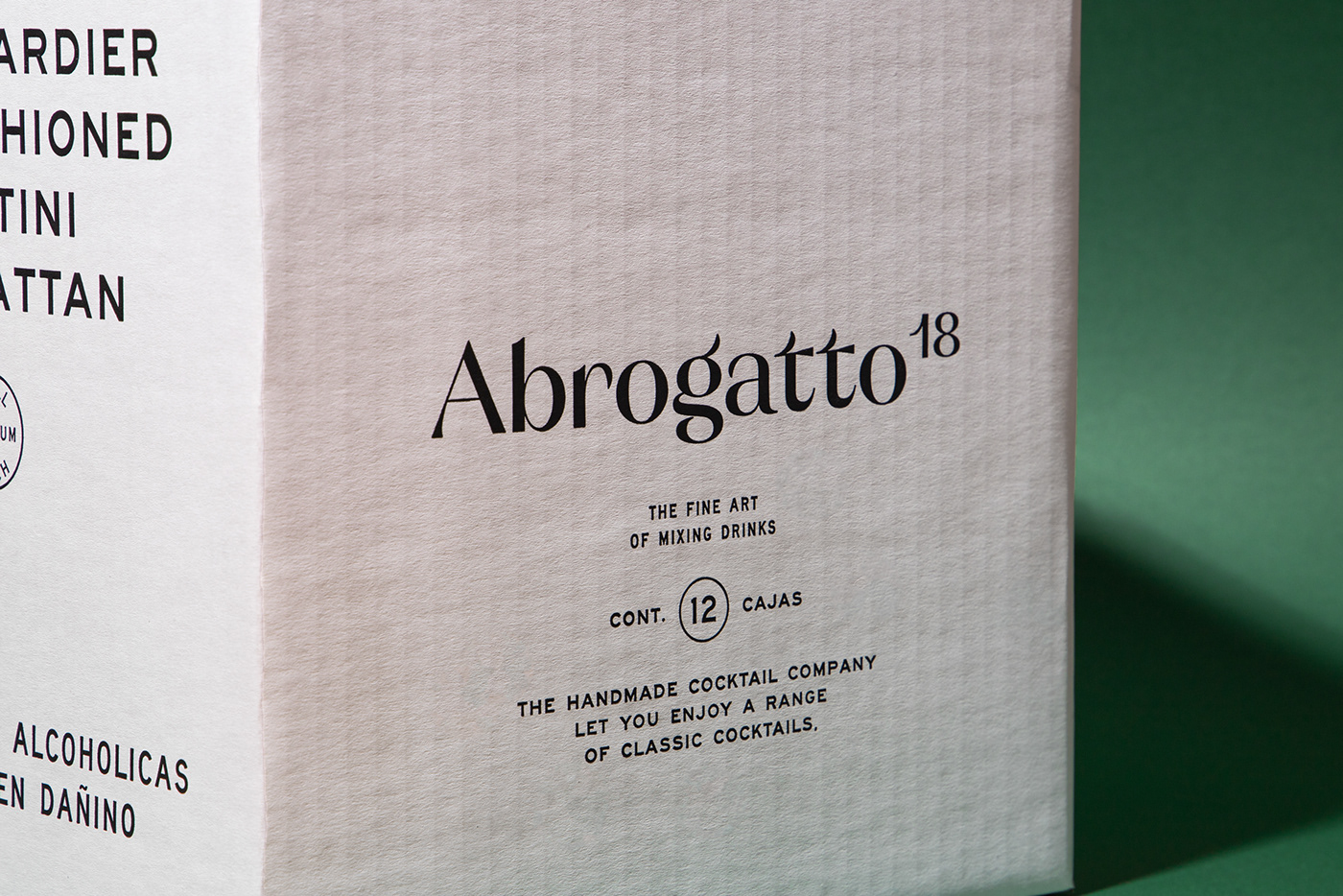 alcoholic box branding  ecofriendly empaque foil Kraft minimalist Negroni Packaging