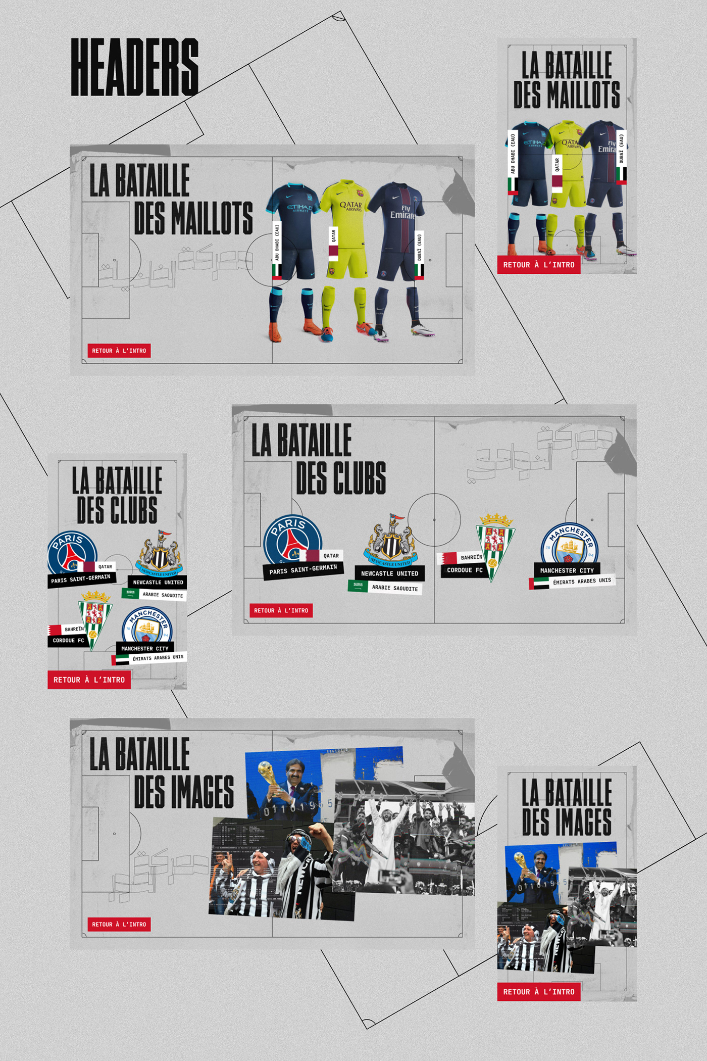 football lequipe Manchester United motion design newspaper PSG Qatar soccer sport storytelling  