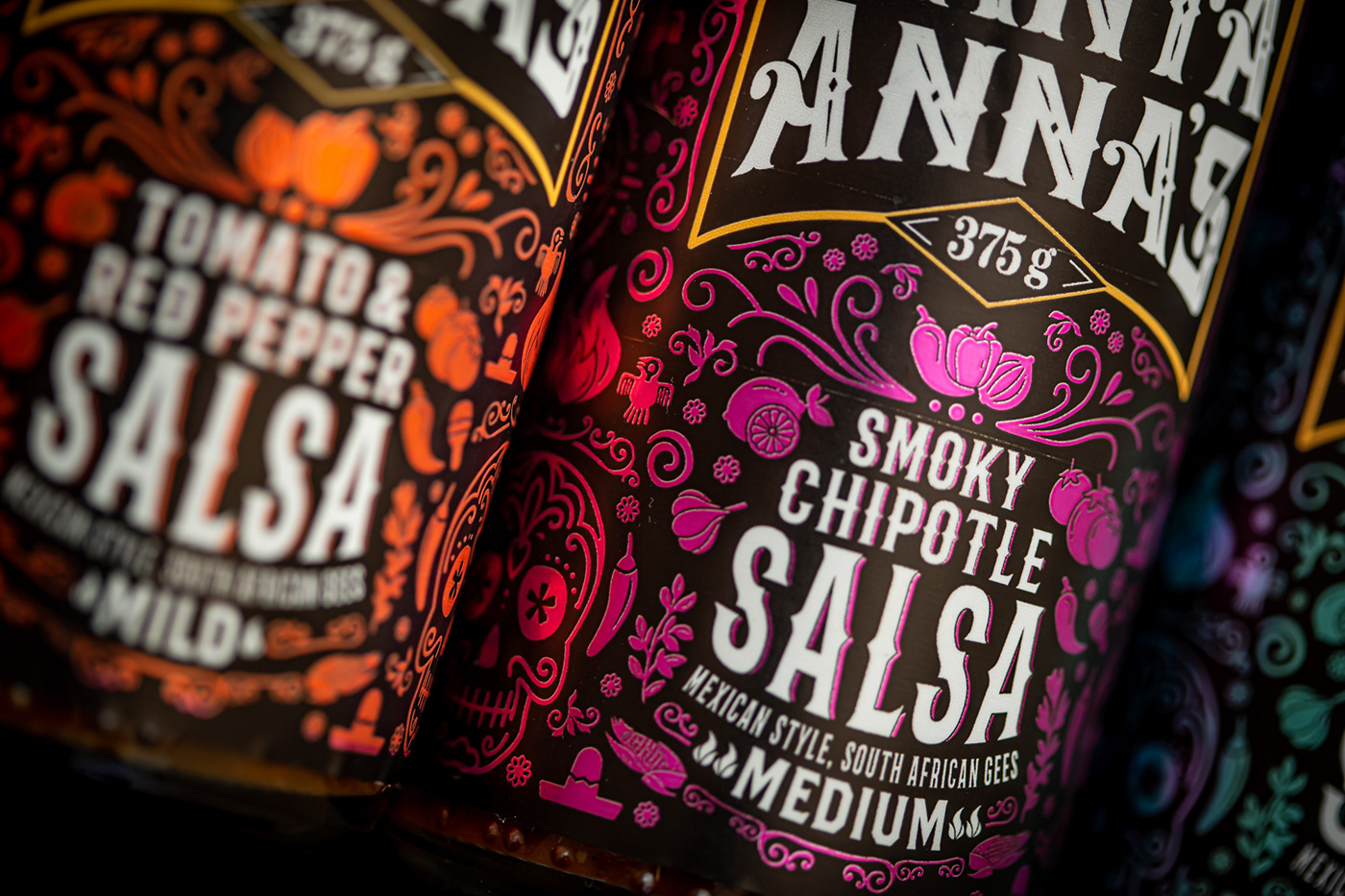 corn chips graphic design  ILLUSTRATION  label design metallic Mexican Packaging salsa sauce tortilla chips