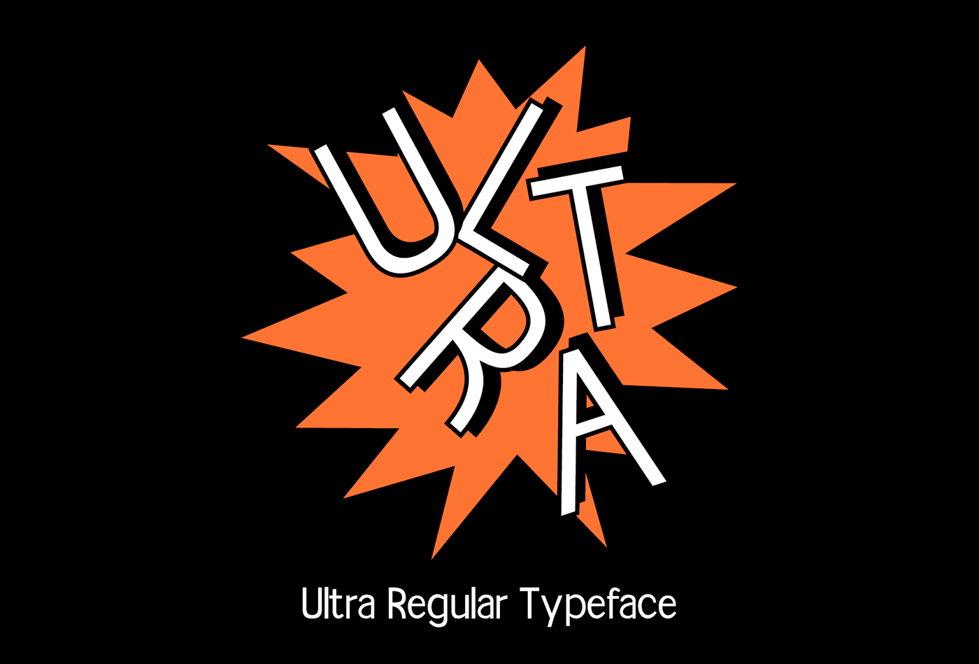 typo Typeface ultra regular specimen
