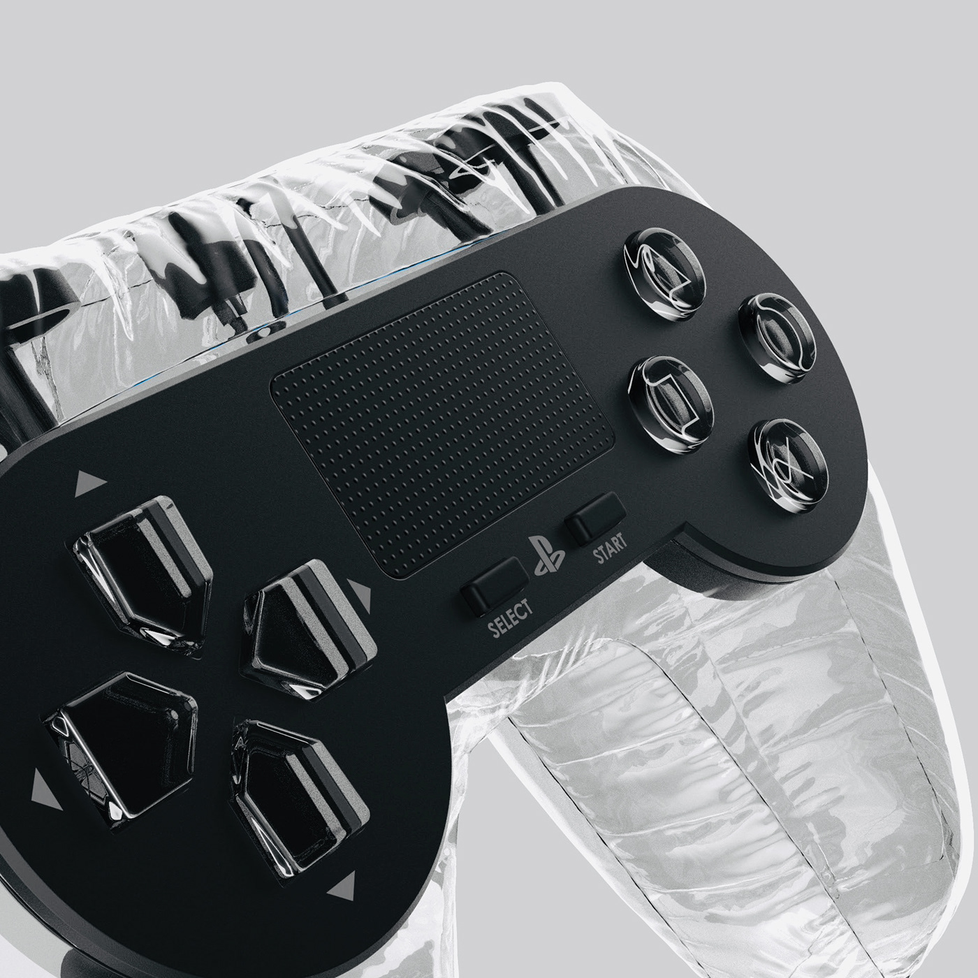 air inflatable joystick light pvc transparent vinyl gamepad playstation Sony