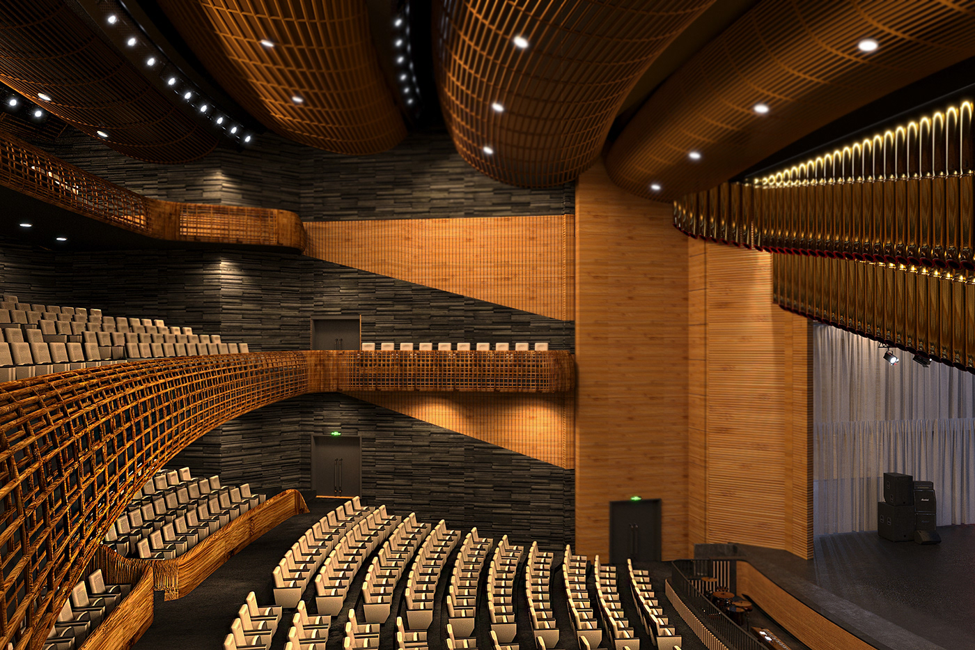 auditorium interior design  operahouse architecture corona Behance design Interior Theatre theater 