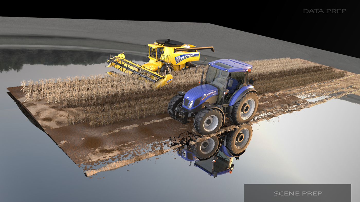 New Holland CGI Tractor agriculture farm combine harvester