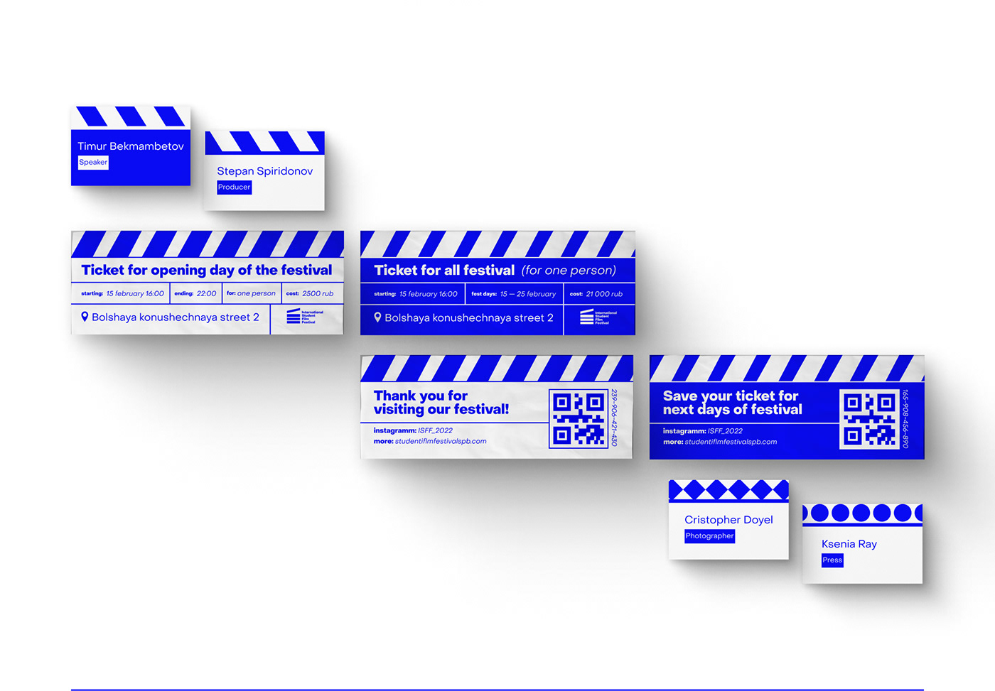 blue color design Event festival Film   geometric simple visual identity