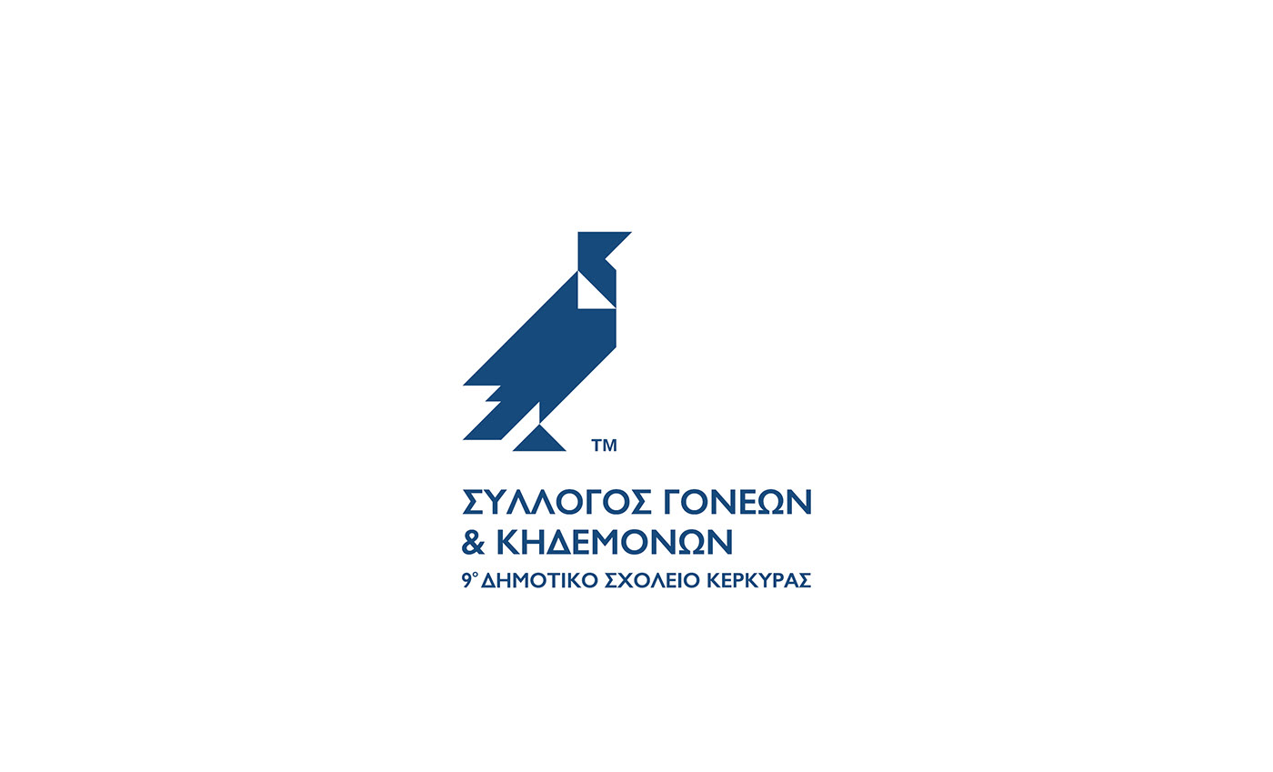 columba bird school corfu Greece Logotype sign logo christrivizas trivizas