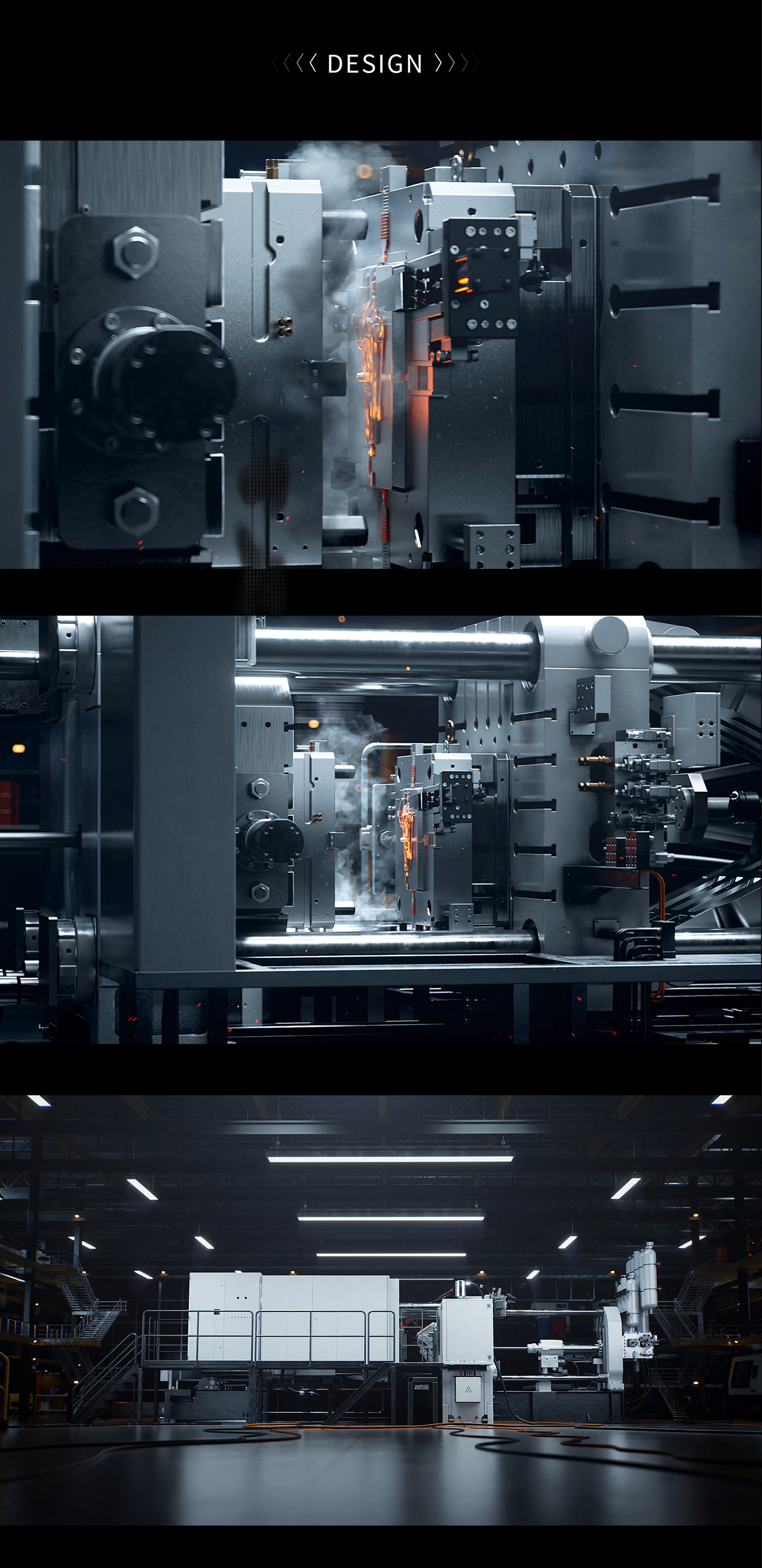 Render CGI machine after effects vfx motion graphics  motion design cinema 4d
