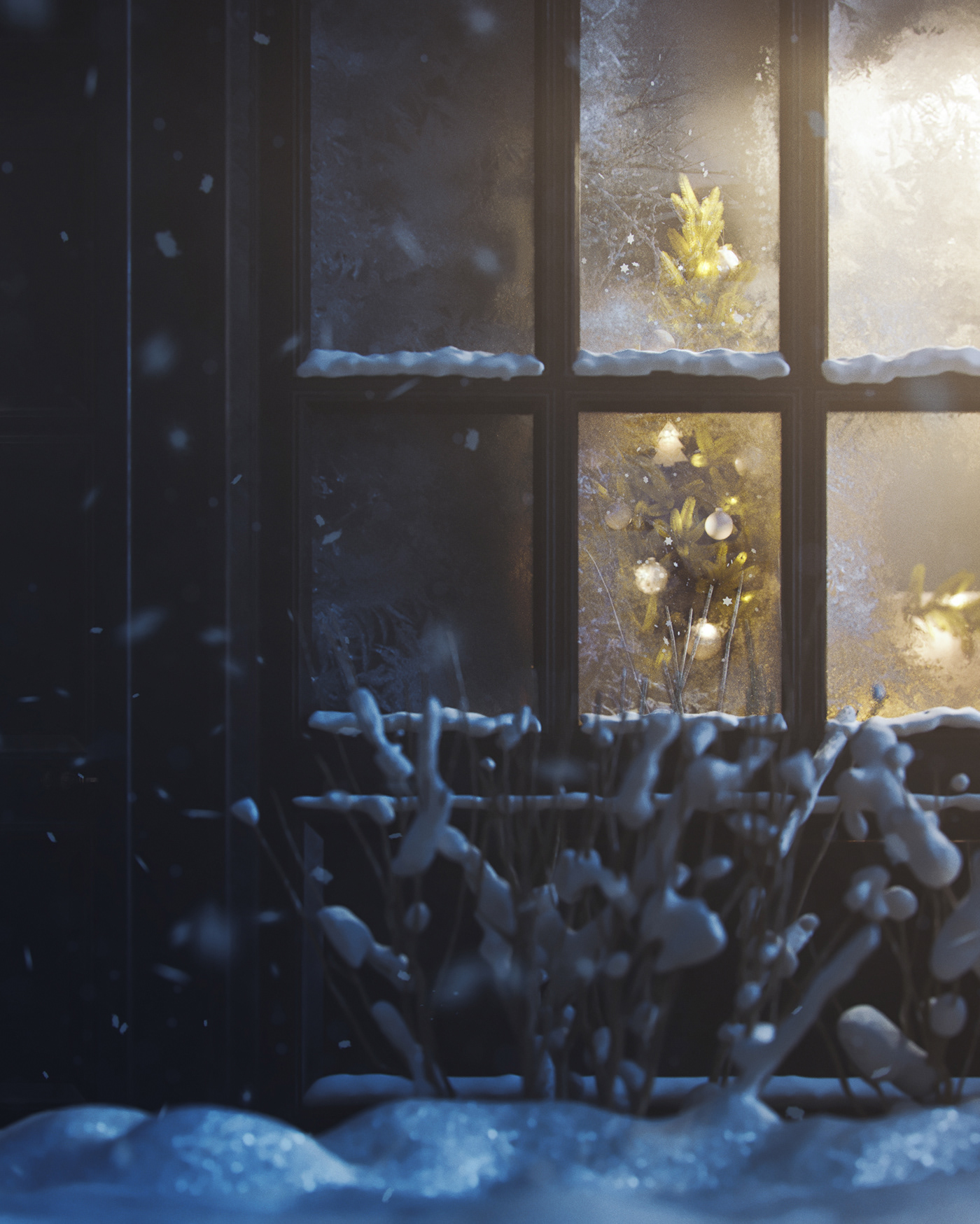 CGI CoronaRender  3dsmax winter daylight Render visualization art corona architecture