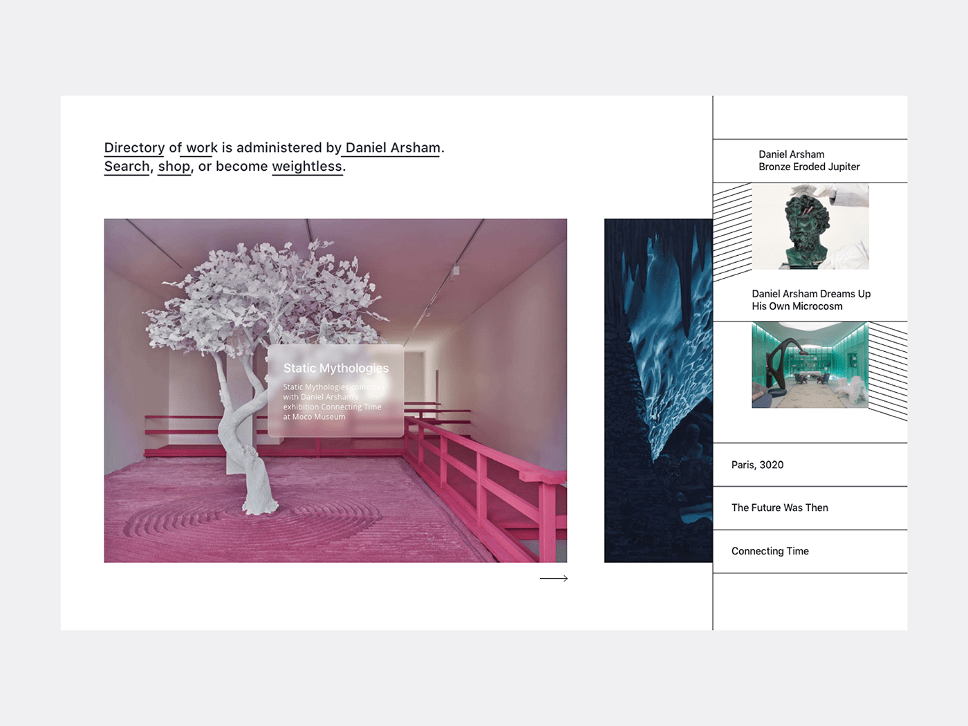 art Art Gallery  artist clean cleandesign minimalist design uidesign websitedesign