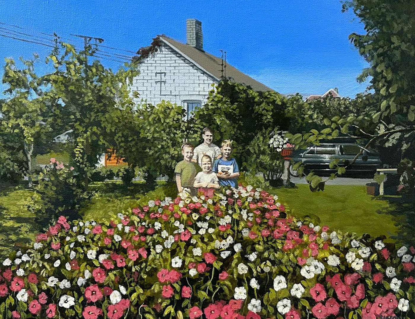painting   pleinair acrylic painting Landscape portrait house Flowers family portrait pleinairpainting
