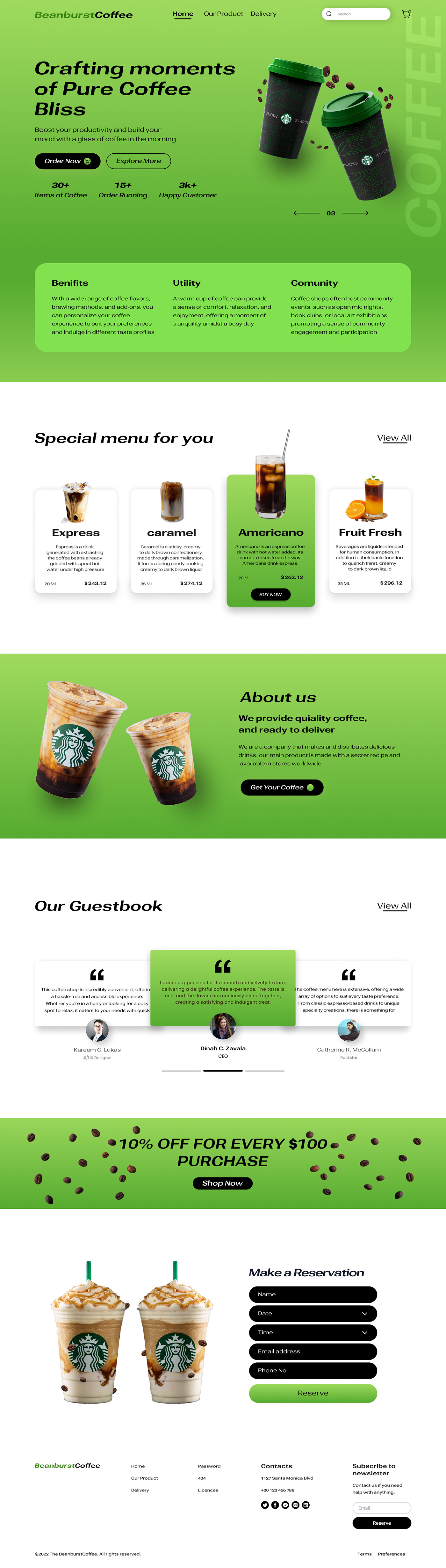 Coffee Coffee House coffee shop landing page design landing page Website