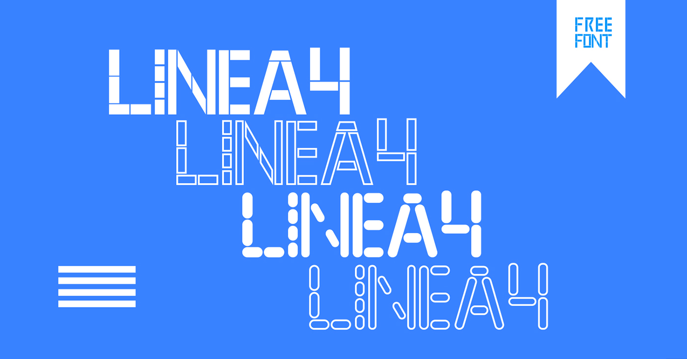 free font linea4 Kinetics type design geometric typography   Fontself fo