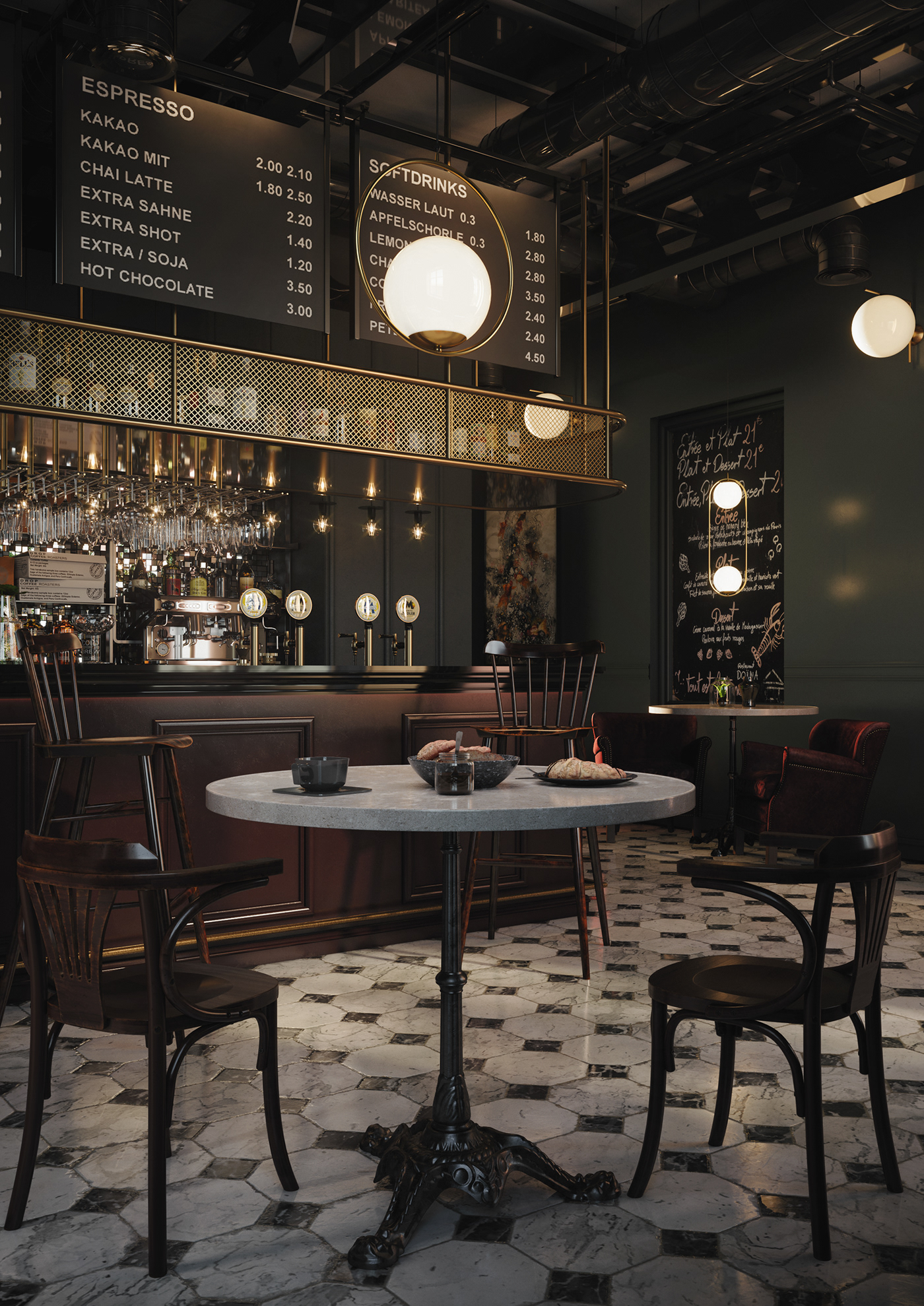 #3Drendering #coronarenderer #interiordesign #photorealistic #restaurantdesign