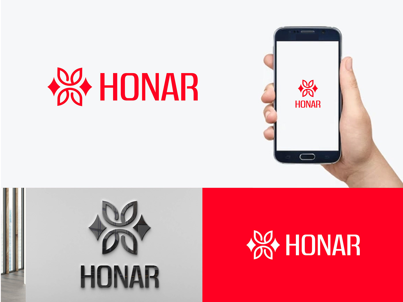 monogram Fashion  model beauty minimalist h letter logo Lettermark Logo wordmark Logo Design honar