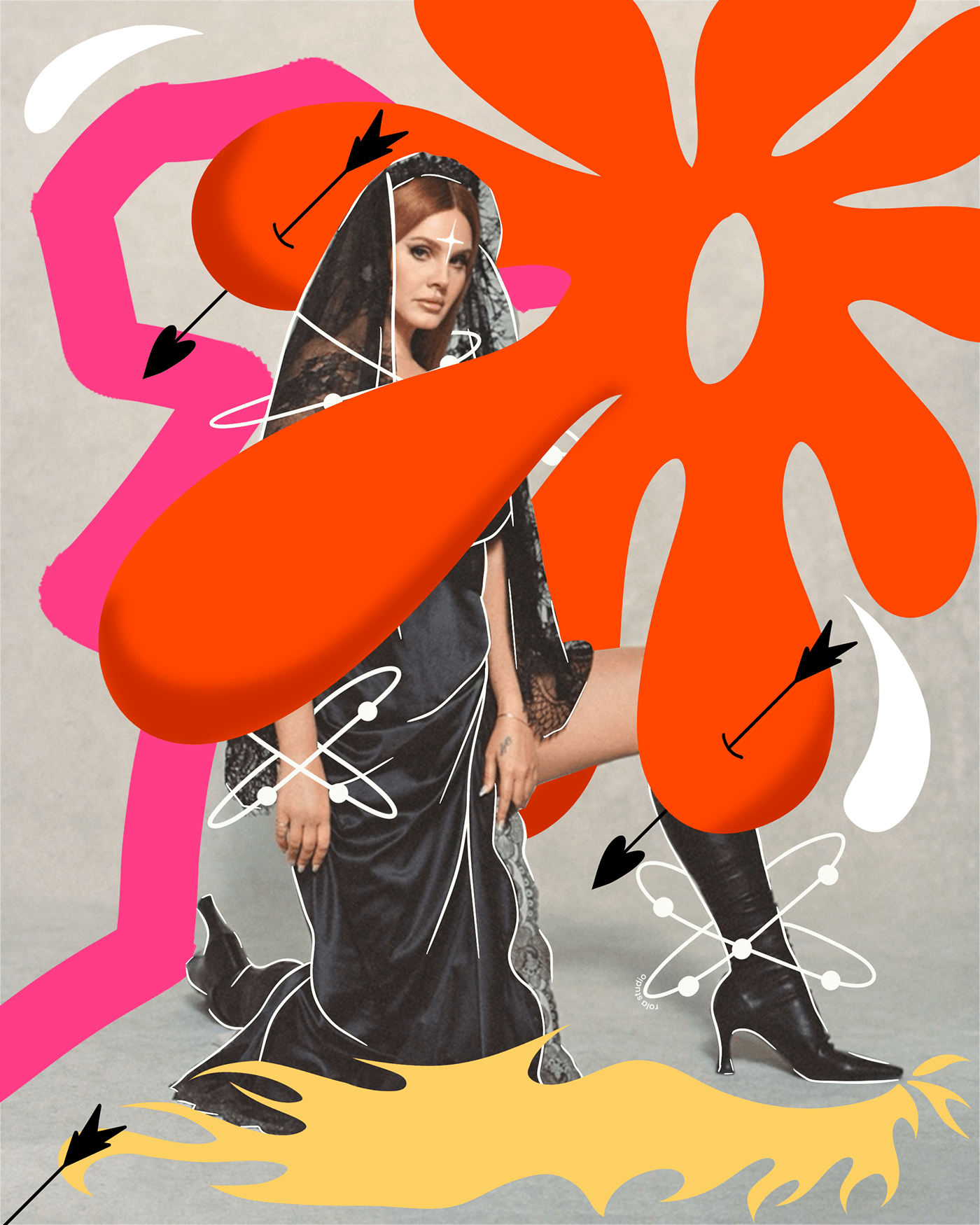 Lana Del Rey Skims digital illustration Fashion  Creative Direction 