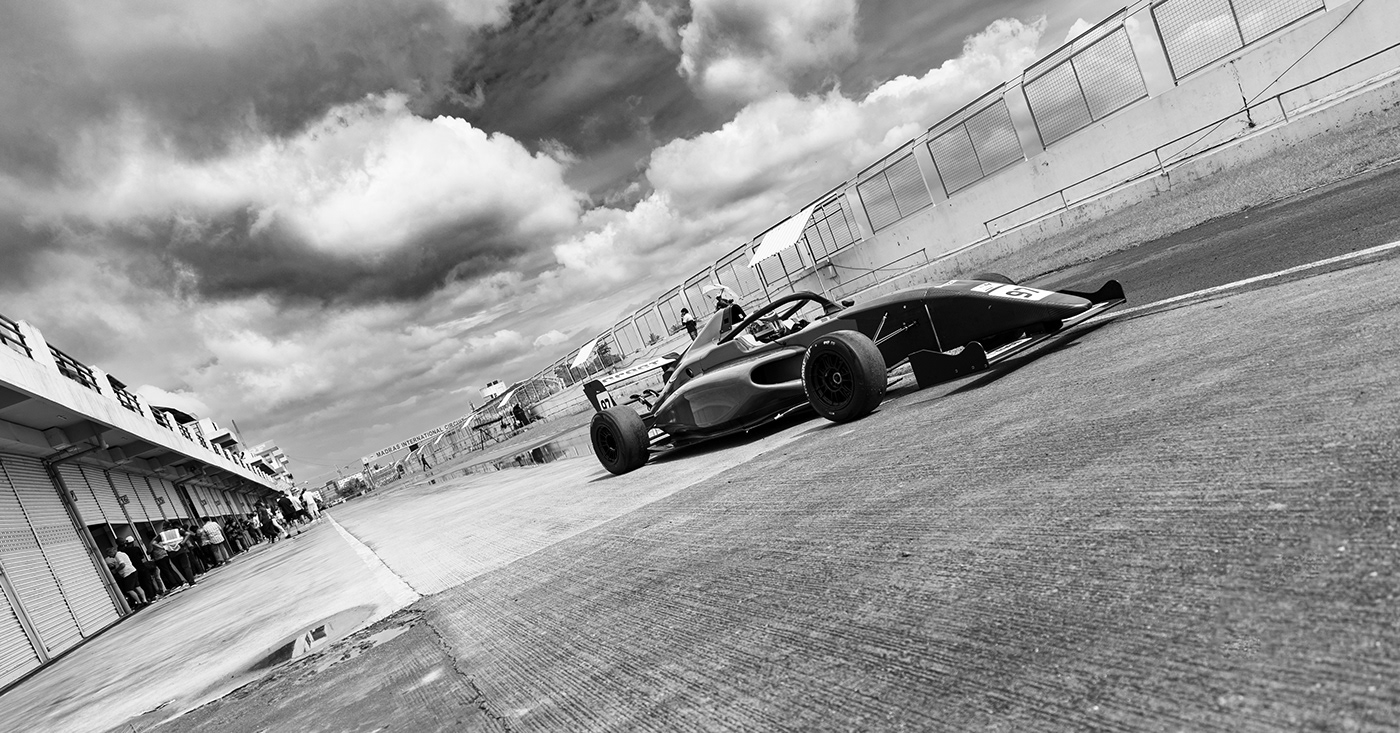 black and white Photography  Motorsport Racing Formula 1 car Canon f1
