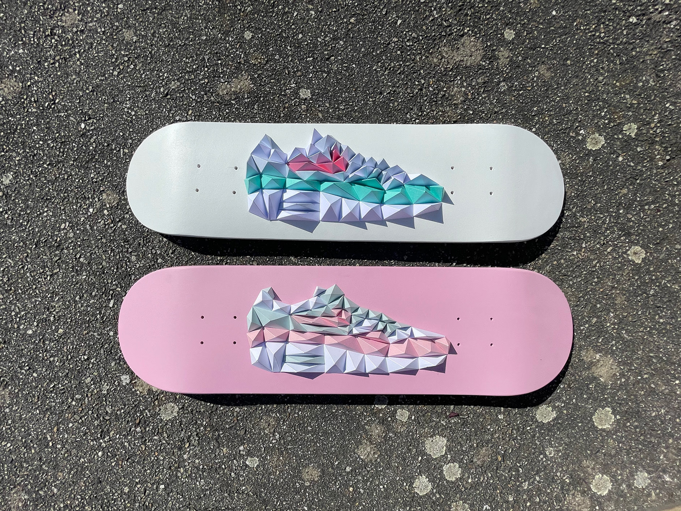 airmax art collage handmande Nike paper paper art skate skateboard Snickers