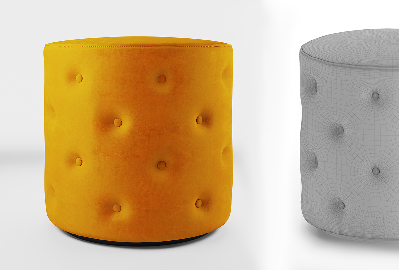 3D 3ds max archviz CGI corona design furniture modeling pouf seating