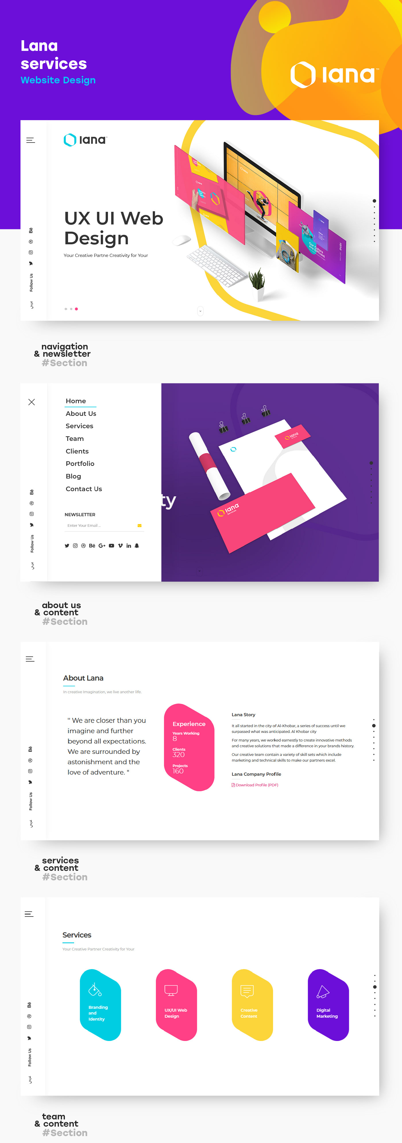 Web Design  interaction UI ux clean agency Theme