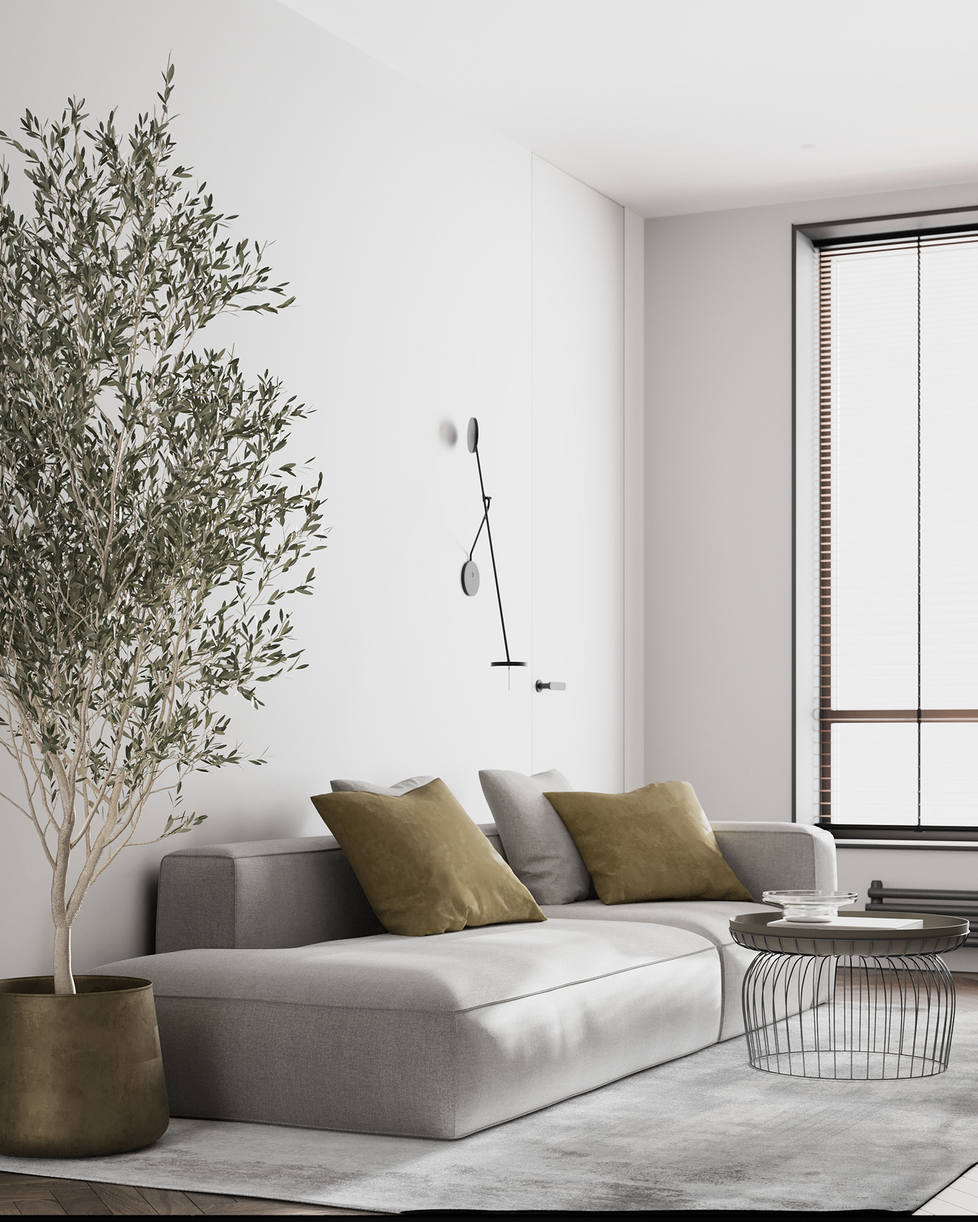 appartment Interior interior design  kitchen living room minimal Minimalism modern Render visualization