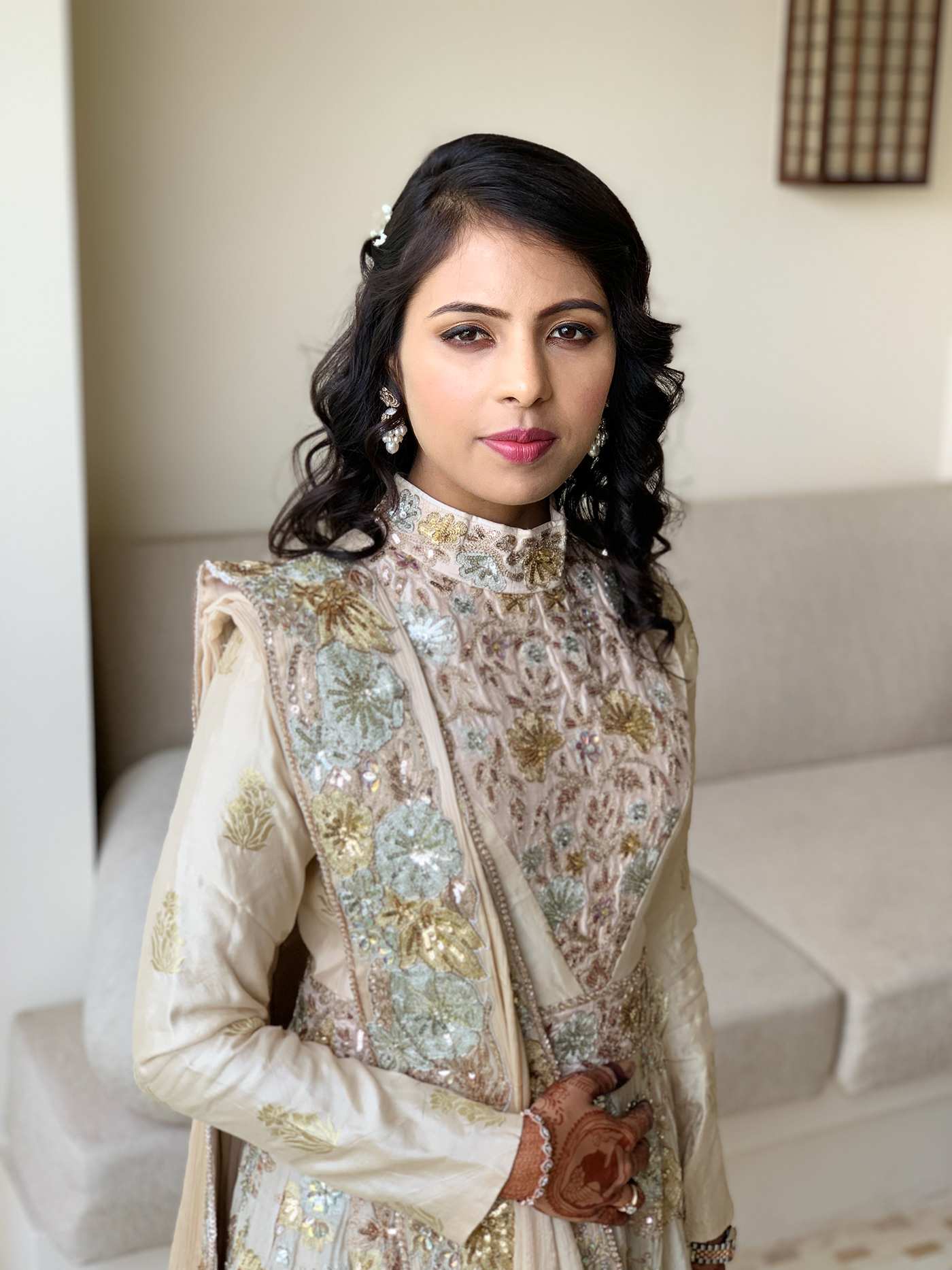 Makeup for neha wedding Goa jan 20th 2019 grand Hayat Goa makeup by Kalpesh Joshi hairstyle by Salma Sayyed