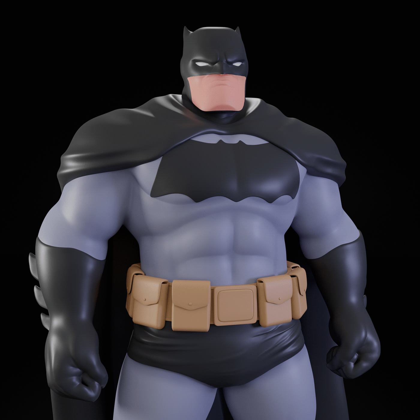 batman cartoon fanart gotham sculpting  stylized warner
