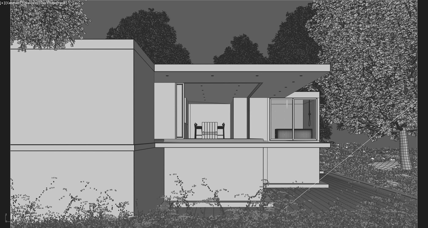 3dsmax architecture archviz Brutalism concrete coronarenderer MAX modernism veg vegetation