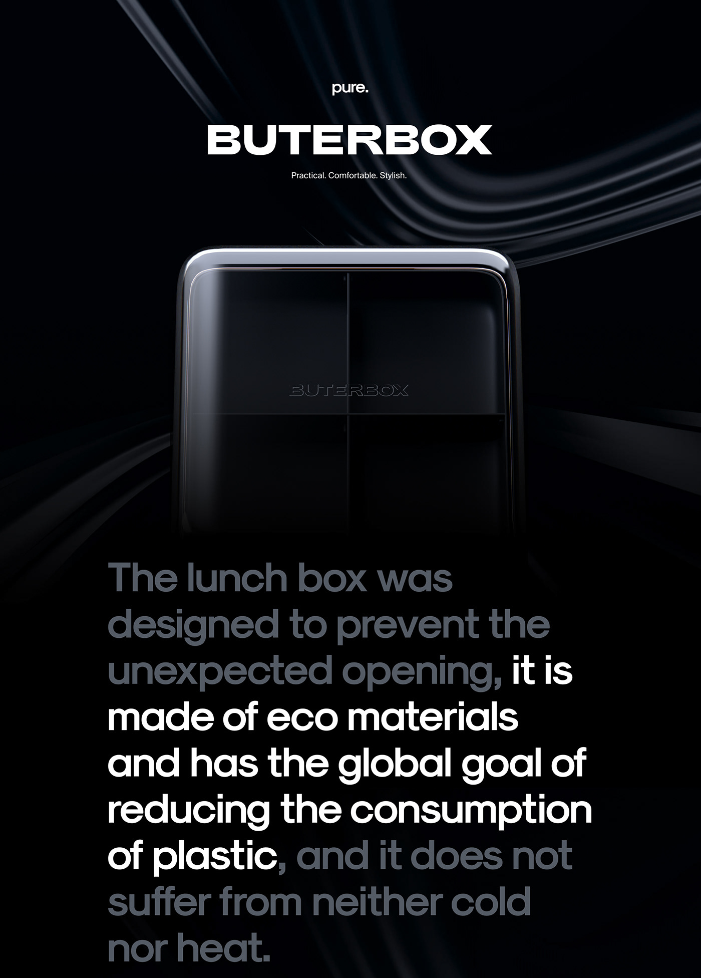 3D cinema 4d Food  identity industrial industrial design  lunchbox product redshift UI/UX
