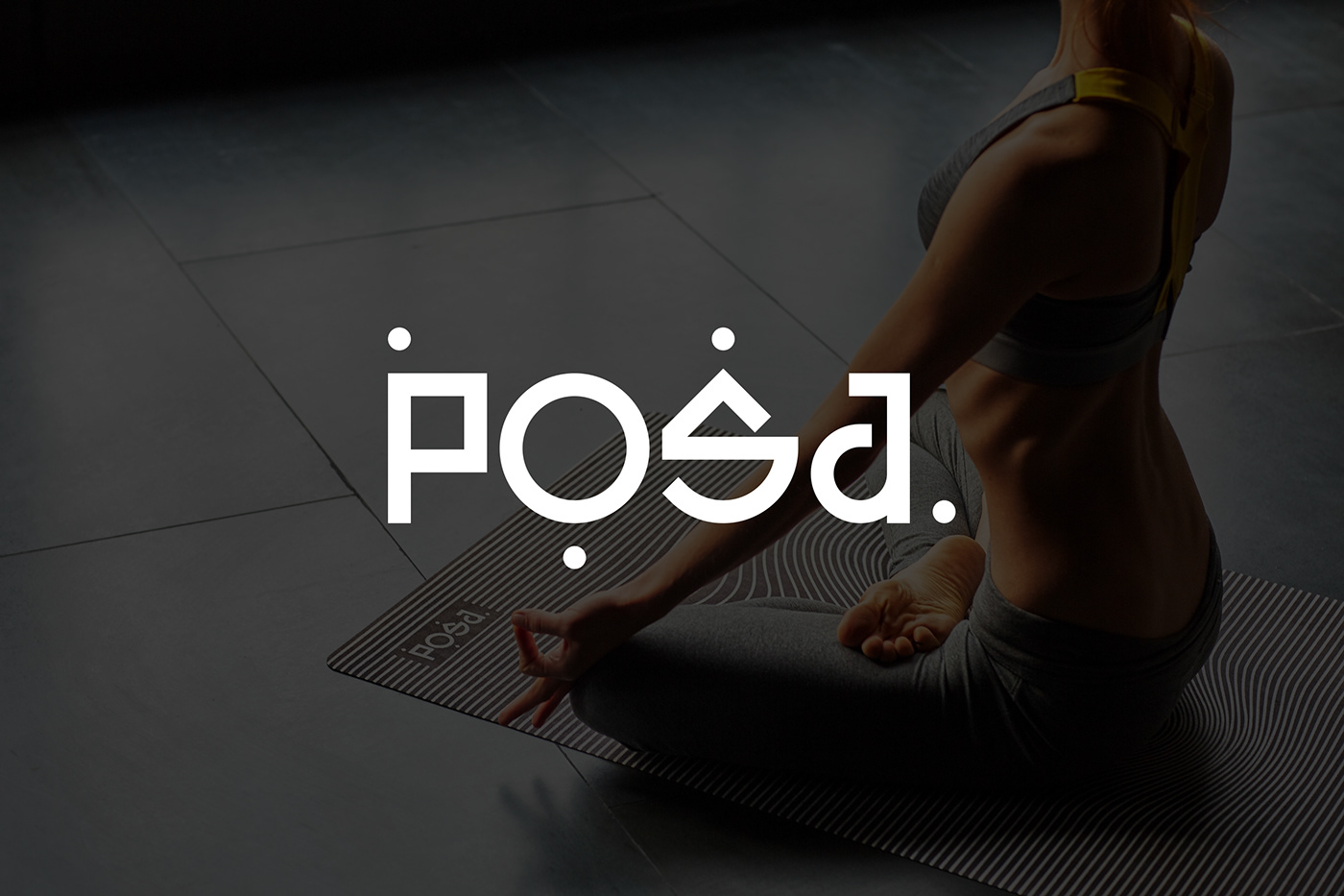 identity Yoga fitness yogamat landing page package Packaging