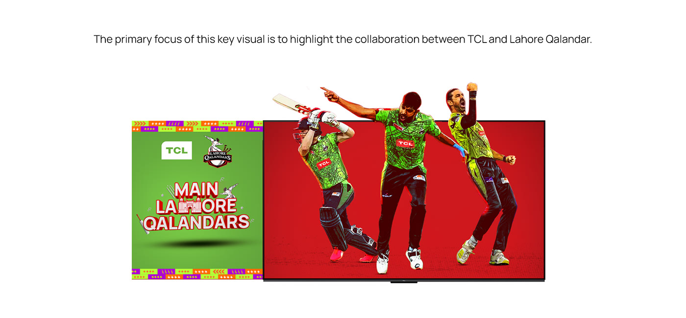 Advertising  pitch deck Campaign Design billboard marketing   Collaboration key visual Lahore Qalandars tcl Pakistan Super League