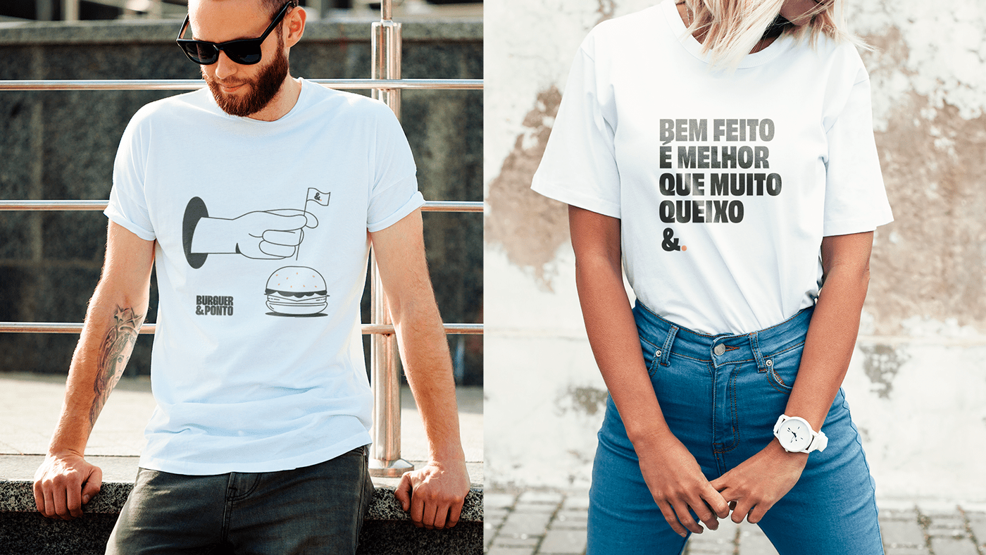 Funny t-shirts for burger brand
