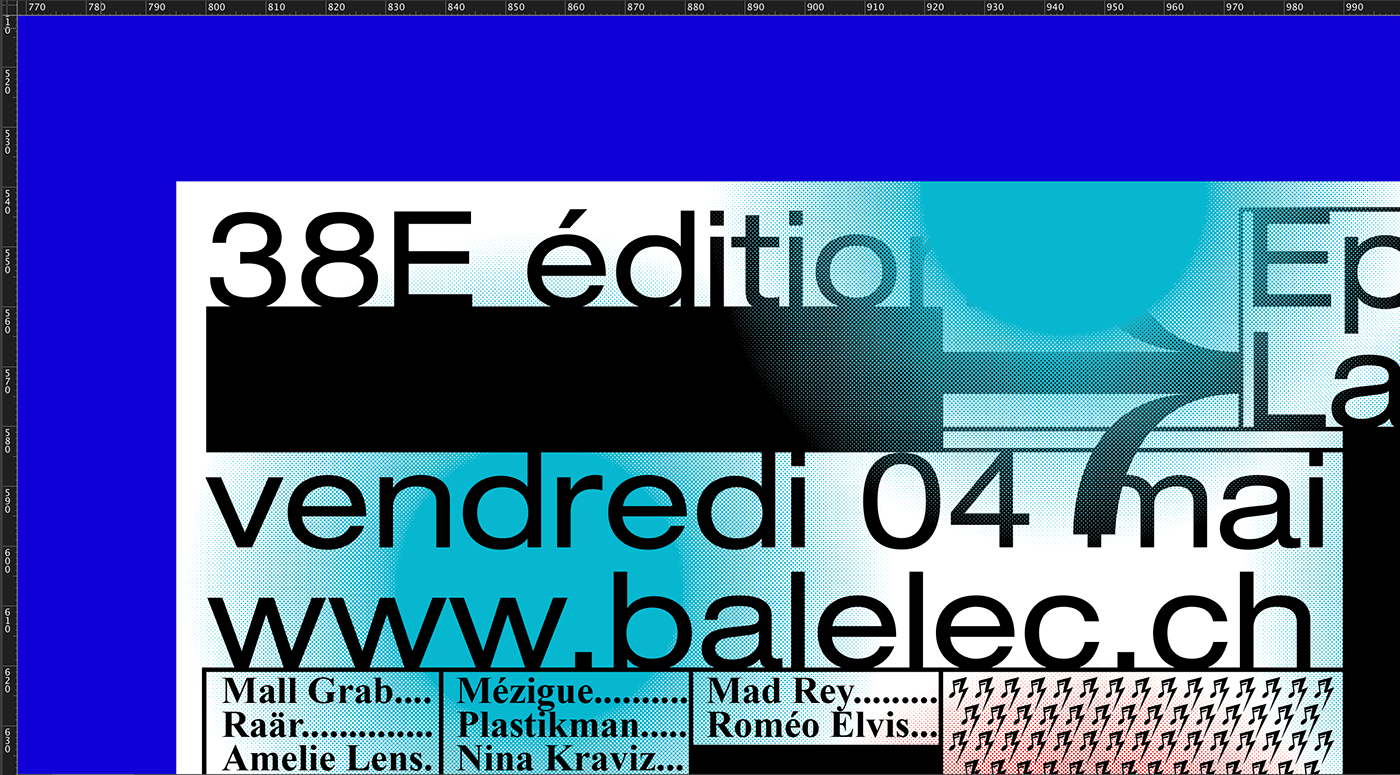 poster affiche graphic graphic design  typo Typographie festival balelec Lausanne graphisme graphist