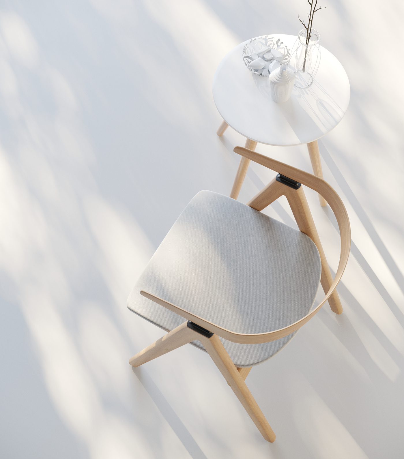 3D model chair modern visualisation