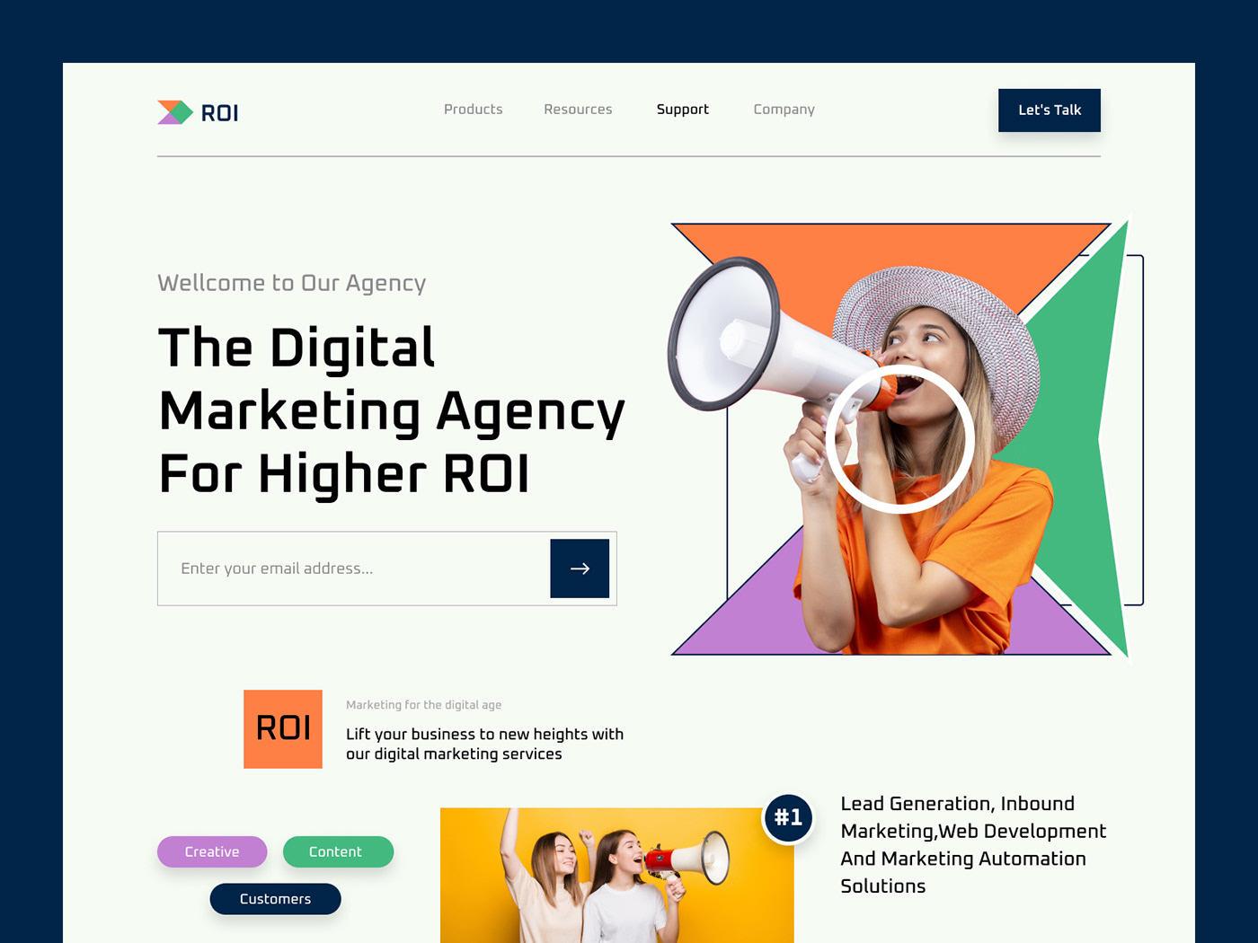 agency business clean company corporate digital digital agency landing page Web Design  Website