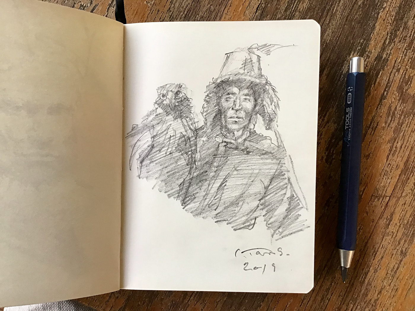 Drawing  pencil portrait
