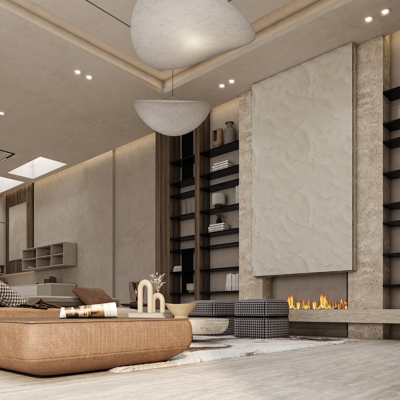 reception design living room dinning room interior design  3ds max vray visualization 3dmodeling Pantry kitchen design