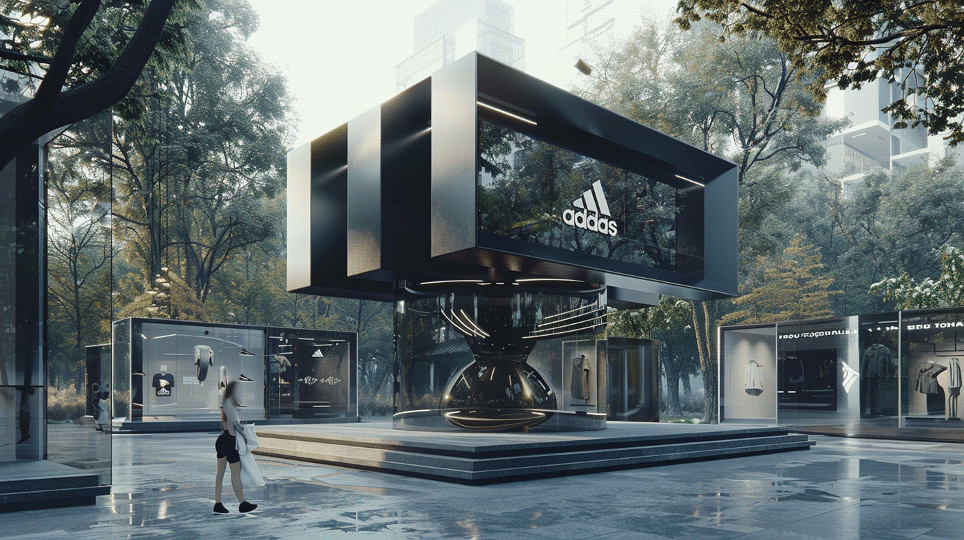 booth design exhibition stand booth Exhibition Design  adidas sports pop up store Fashion 