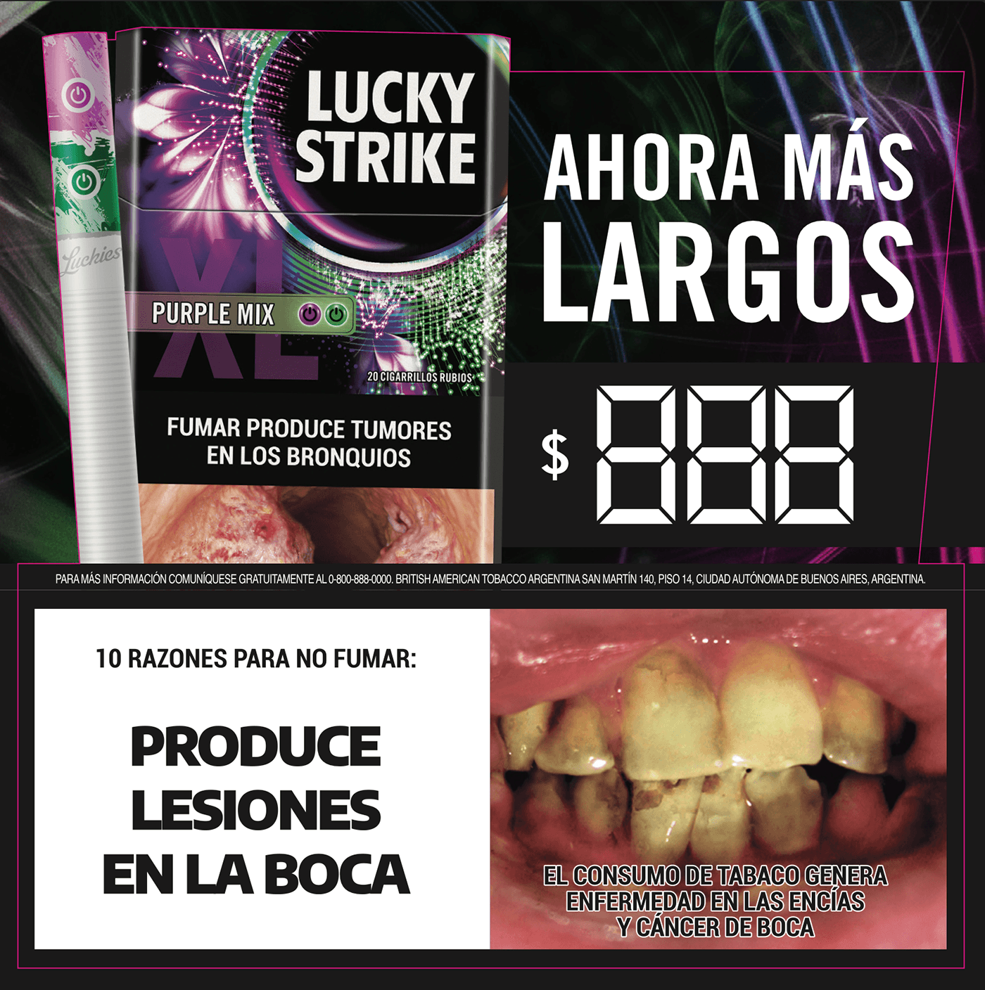 Hogarth British american tobacco Lucky Strike Promotion argentina print Blister Jalavista
